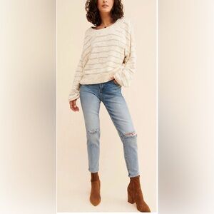 DRIFTWOOD Gizelle Embroidered Cropped High Rise Stretch Jeans Sz 26